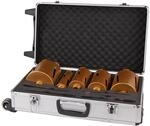 Dema Bohrkronen Lochs&auml;ge Lochbohrer Dosenbohrer Koffer Set 11 tlg mit Trolley