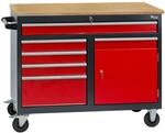 Dema Werkbank Arbeit Werktisch 5 Schubladen 1 Staufach fahrbar Gesamtma&szlig; 126x61x93