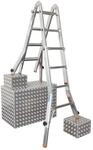 Krause Televario Alu Teleskopleiter Mehrzweckleiter 4x4 Sprossen Treppenleiter 129970