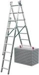 Krause Corda Alu Vielzweckleiter Treppenleiter 3x7 Tritte Leiter Treppenfunktion
