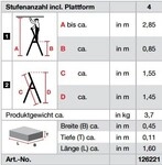Krause Monto Alu Stufen-Stehleiter SOLIDY 1x4 Tritte Aluleiter Stehleiter 126221
