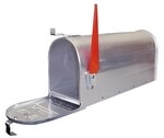 Dema Amerikanischer Briefkasten American Mailbox Zeitungsrolle Postkasten Alu silber