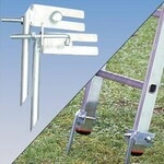 Krause 121400 Leiterspitzen (Paar) Sicherheitsdrehspitzen f&uuml;r Anlegeleiter