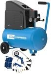 Guede G&uuml;de Druckluft Kompressor 220-8-24 13-tlg. Set 8 Bar &ouml;lfrei