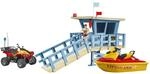 BRUDER bworld Life Guard Station mit Quad und Personal Water Craft Spielzeug 12139