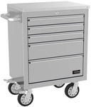 Guede G&uuml;de Edelstahl Werkbank 75x50x91 cm GW5 INOX Rollwagen Werkzeugwagen 40486