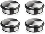 Dema T&uuml;rstopper T&uuml;rpuffer Edelstahl - Design 4er Set flach Bodent&uuml;rstopper