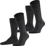 Falke 2900077052026, Falke Happy Socken 2 Paar Dunkelgrau Melange - Gr&ouml;&szlig;e 43-46