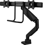Fellowes 100091431, Fellowes Swing Dual Monitor Tischhalterung mit Crossbar und