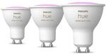 Philips Hue White & Color Ambiance GU10 LED Lampe 400lm - 3er-Set - Wei&szlig;