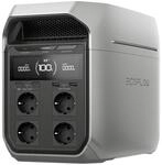 EcoFlow DELTA 3 PLUS - Tragbare Powerstation (1024 W, 1800 Wh) - Silber