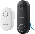 Reolink D340P - 2K+ PoE Video Doorbell mit Chime - Schwarz