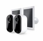Arlo Essential 2 2K Au&szlig;enkamera mit Solarpanel - 2er-Set - Wei&szlig;