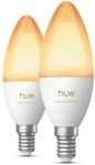 Philips Hue White Ambiance Kerzenlampe E14 - 500lm - 2er-Set - Wei&szlig;