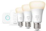 Philips Hue White E27 1100lm Bluetooth Starter Kit - 3 Lampen, Bridge, Dimmschalter -