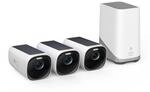 eufyCam 3 Starter-Set 3+1 - 3er-Kameraset mit HomeBase 3 + Indoor Cam S350