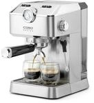Espresso Gourmet Siebtr&auml;germaschine silber, 19 bar, 1,5 l