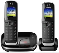 KX-TGJ322GB Schnurlostelefon mit Anrufbeantworter schwarz