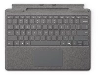 Surface Pro Keyboard mit Stiftaufbewahrung platin