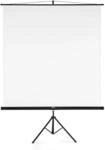 Leinwand mit Stativ 180x180cm wei&szlig;