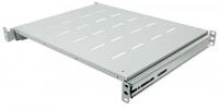 Fachboden 1HE (483x600 mm) grau bis 35 kg, ausziehbar