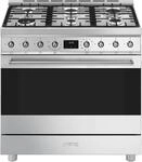 C9GMXD2 Gas-Kombi-Standherd edelstahl, 115 l, 90 cm breit, A, Classici, 6