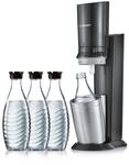 Crystal 3.0 Aktionspack 3 Karaffen Trinkwasser-Sprudler titan