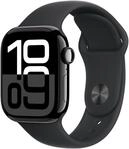 Watch Series 10 (42mm) GPS Aluminium mit Sportarmband S/M diamantschwarz/schwarz