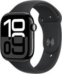 Watch Series 10 (46mm) GPS Aluminium mit Sportarmband S/M diamantschwarz/schwarz
