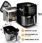 PC-FR 1286 H Hei&szlig;luft-Fritteuse edelstahl/schwarz