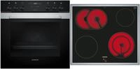EQ3KC64 Herdset bestehend aus HE317GAS3 + EA645GN17 edelstahl + edelstahl