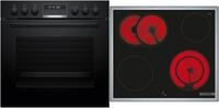 HND671LS62 Herdset bestehend aus HEG578BB3 + NKN645GA2E schwarz + edelstahl