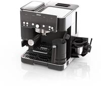 ES601EUBK Siebtr&auml;germaschine schwarz, Milchbeh&auml;lter, 2 l