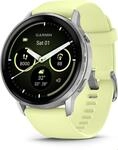 Venu&reg; 4 (45mm) Fitness-Smartwatch mit Silikon-Armband (22mm) grau/silber/zitrone