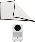 CC180W Mini Beamer Set mit Leinwand wei&szlig;
