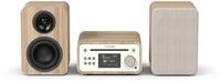 Classic Stereo Mini Hifi-System Baumwoll-Wei&szlig;/Eiche