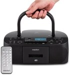 Life DRX-1 Plus (MD400003) Radio-Rekorder mit CD + Kassette schwarz