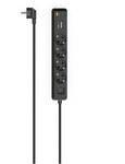Steckdosenleiste 4-fach (1,4m) grau/schwarz