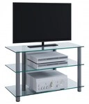 Sindas TV-Rack silber/klarglas