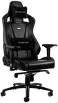 EPIC Echtleder B&uuml;ro/Gaming Stuhl schwarz