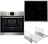 Kombi 3021 Herdset bestehend aus EES33101ZM + HE604062XB + TR2LV edelstahl/cleansteel