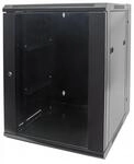 Wandverteiler 15HE 600x550mm mit Schwenkrahmen schwarz