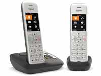 CE575A Duo Schnurlostelefon mit Anrufbeantworter silber/schwarz