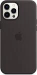 Silikon Case mit MagSafe f&uuml;r iPhone 12 Pro Max schwarz