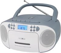 RCR2260 Radio-Rekorder mit CD + Kassette wei&szlig;/blau