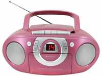 SCD5100PI Radio-Rekorder mit CD + Kassette pink