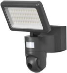 Smarter LED Fluter mit HD-Kamera schwarz/transparent