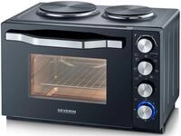 TO 2074 Backofen mit Drehspie&szlig; und Umluft schwarz/edelstahl