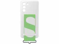 Silicone Cover mit Strap für Galaxy S21 FE 5G weiß