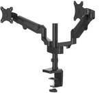 Monitorarm (27") 2-Arme Gasfeder schwarz